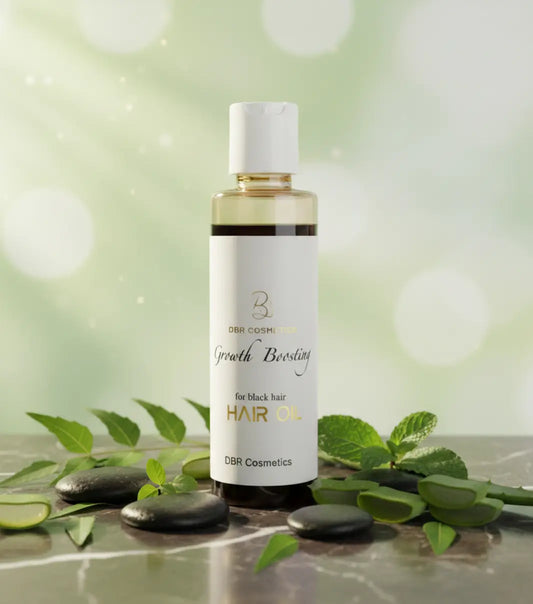 DBR Cosmetics Growth Boosting Hair Oil – For Black Hair | Restores Shine & Promotes Rapid Growth